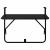 Masă Suspendată pentru Balcon Negru 60 x 39 x 65 cm Oțel GartenMobel Dekor