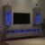 Comode TV cu lumini LED, 2 buc., gri sonoma, 30,5x30x90 cm GartenMobel Dekor