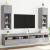 Comode TV cu lumini LED, 2 buc., gri sonoma, 30,5x30x90 cm GartenMobel Dekor