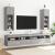 Comode TV cu lumini LED, 2 buc., gri sonoma, 30,5x30x90 cm GartenMobel Dekor