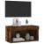 Comodă TV cu lumini LED, stejar fumuriu, 60x30x30 cm GartenMobel Dekor