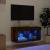 Comodă TV cu lumini LED, stejar fumuriu, 60x30x30 cm GartenMobel Dekor