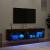 Comode TV cu lumini LED, 2 buc., stejar fumuriu, 60x30x30 cm GartenMobel Dekor