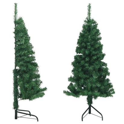 Brad de Crăciun artificial de colț, verde, 120 cm, PVC  GartenMobel Dekor