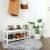 Raft de depozitare din bambus, cu 2 niveluri, 26x70x33cm, alb Household NewTrend