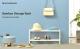 Raft de depozitare din bambus, cu 2 niveluri, 26x70x33cm, alb Household NewTrend