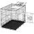 Cusca pentru animale, 2 usi, Pliabila din metal, M, Negru, 50x42x34 cm Household NewTrend