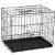Cusca pentru animale, 2 usi, Pliabila din metal, M, Negru, 50x42x34 cm Household NewTrend