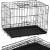 Cusca pentru animale, 2 usi, Pliabila din metal, M, Negru, 50x42x34 cm Household NewTrend