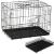 Cusca pentru animale, 2 usi, Pliabila din metal, M, Negru, 50x42x34 cm Household NewTrend