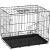 Cusca pentru animale, 2 usi, Pliabila din metal, M, Negru, 50x42x34 cm Household NewTrend