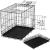 Cusca pentru animale, 2 usi, Pliabila din metal, M, Negru, 50x42x34 cm Household NewTrend