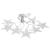 (DL) Ghirlanda luminoasa tip perdea cu stelute 72 LED-uri, 2m, pentru interior/exterior, iluminare alb Household NewTrend