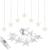 (DL) Ghirlanda luminoasa tip perdea cu stelute 72 LED-uri, 2m, pentru interior/exterior, iluminare alb Household NewTrend