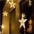 (DL) Ghirlanda luminoasa tip perdea cu stelute 72 LED-uri, 2m, pentru interior/exterior, iluminare alb Household NewTrend