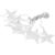 (DL) Ghirlanda luminoasa tip perdea cu stelute 72 LED-uri, 2m, pentru interior/exterior, iluminare alb Household NewTrend