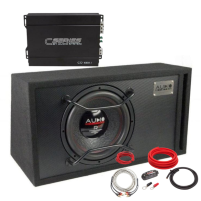 Pachet subwoofer pasiv cu amplificator monobloc si cablaj pentru alimentare de la Audio System German Sound CarStore Technology