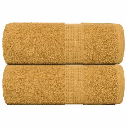 Prosoape de baie 2 buc. FROGN aurii 30x30 cm 100% bumbac GartenMobel Dekor