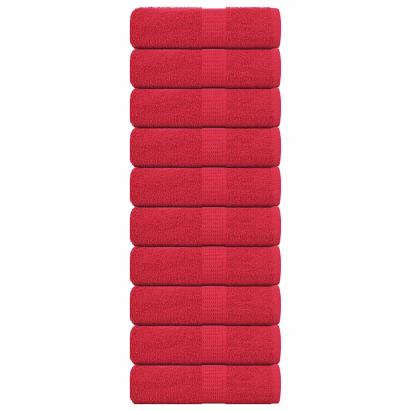 Prosoape de baie 10 buc. FROGN Roșu 30x30 cm 100% bumbac GartenMobel Dekor