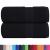 Prosoape de baie 2 buc. FROGN Negru 30x30 cm 100% bumbac GartenMobel Dekor