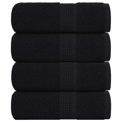 Prosoape de baie 4 buc. FROGN Negru 30x30 cm 100% bumbac GartenMobel Dekor