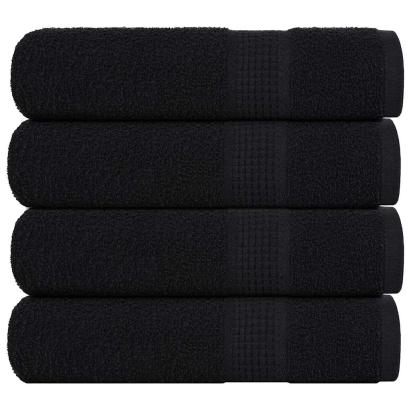Prosoape de duș 4 buc Negru 70x140 cm 360 g/m² 100% bumbac GartenMobel Dekor