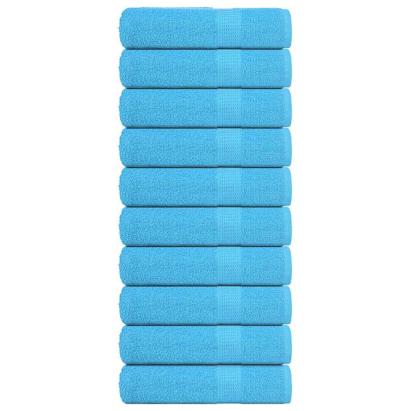 Prosoape de mână 10 buc turcoaz 50x100 cm 360 g/m² 100% bumbac GartenMobel Dekor