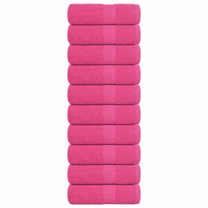 Prosoape pentru oaspeți 10 buc roz 30x50cm 360 g/m² 100% bumbac GartenMobel Dekor