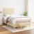 Pat box spring cu saltea, crem, 120x200 cm, textil GartenMobel Dekor
