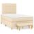 Pat box spring cu saltea, crem, 120x200 cm, textil GartenMobel Dekor