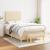 Pat box spring cu saltea, crem, 120x200 cm, textil GartenMobel Dekor