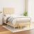 Pat box spring cu saltea, crem, 120x200 cm, textil GartenMobel Dekor