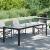 Masă grădină negru 250x100x75 cm sticlă securizată & poliratan GartenMobel Dekor