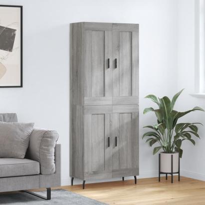 Dulap înalt, gri sonoma, 69,5x34x180 cm, lemn compozit GartenMobel Dekor