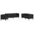 Set canapele Chesterfield cu 3 locuri, negru, piele eco. GartenMobel Dekor