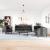 Set canapele Chesterfield cu 3 locuri, negru, piele eco. GartenMobel Dekor