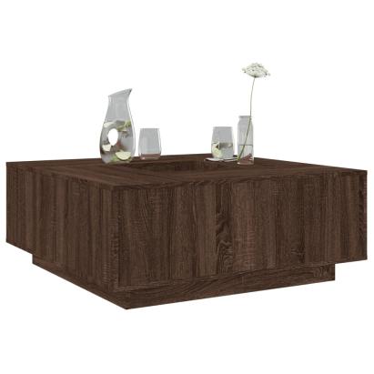 Măsuță de cafea, stejar maro, 100x100x40 cm, lemn prelucrat GartenMobel Dekor