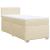Pat box spring cu saltea, crem, 80x200 cm, textil GartenMobel Dekor