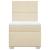 Pat box spring cu saltea, crem, 80x200 cm, textil GartenMobel Dekor