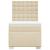 Pat box spring cu saltea, crem, 80x200 cm, textil GartenMobel Dekor