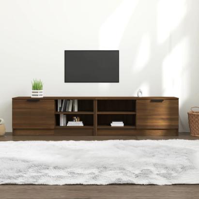 Comodă TV ,2 buc.,stejar maro,80x35x36,5 cm, lemn prelucrat GartenMobel Dekor