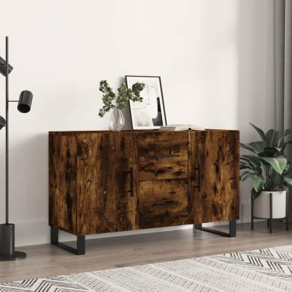 Dulap, stejar fumuriu, 100x36x60 cm, lemn compozit GartenMobel Dekor