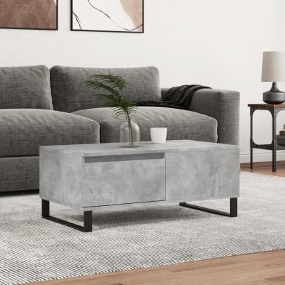 Măsuță de cafea, gri beton, 90x50x36,5 cm, lemn compozit GartenMobel Dekor