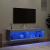 Comode TV cu lumini LED, 2 buc., gri beton, 60x30x30 cm GartenMobel Dekor