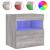 Comodă TV de perete cu lumini LED, gri sonoma, 40x30x40 cm GartenMobel Dekor