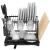 Suport vase 2 niveluri cu tava scurgere si suport tacamuri, 42x30x31,5 cm, negru Household NewTrend