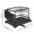 Suport vase 2 niveluri cu tava scurgere si suport tacamuri, 42x30x31,5 cm, negru Household NewTrend