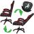 Scaun birou pentru gaming, ergonomic, suport lombar si tetiera, 114-123x55x50 cm, negru si rosu Household NewTrend