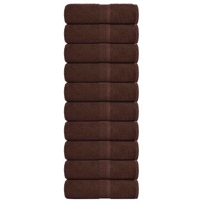 Prosoape pentru oaspeți 10 buc maro 360 g/m² 100% bumbac GartenMobel Dekor