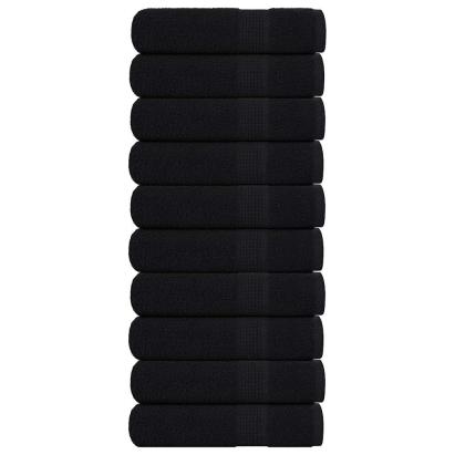 Prosoape de baie 10 buc Negru 100x150 cm 360 g/m² 100% bumbac GartenMobel Dekor